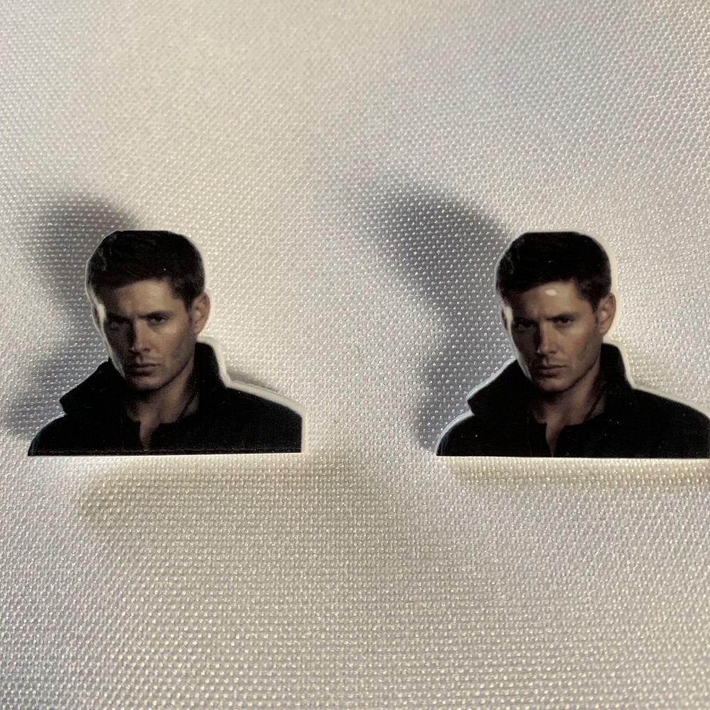 NWT. Handmade Dean Winchester from the TV Show Supernatural Earrings!